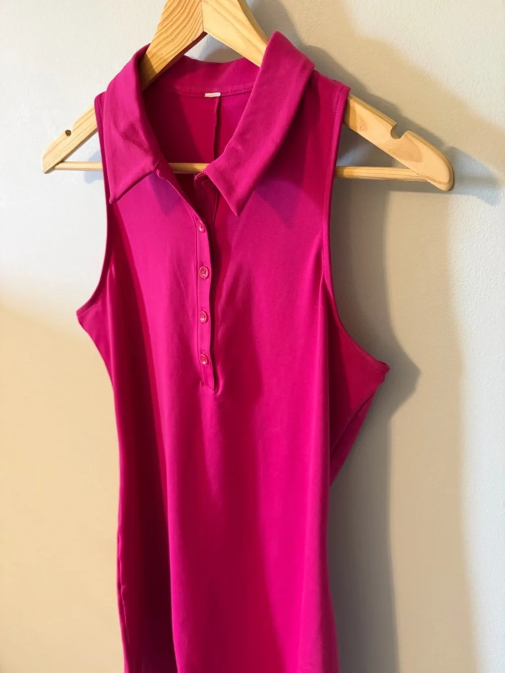 ALO Charmed Tennis Dress in Magenta Pink - Picture 7 of 10